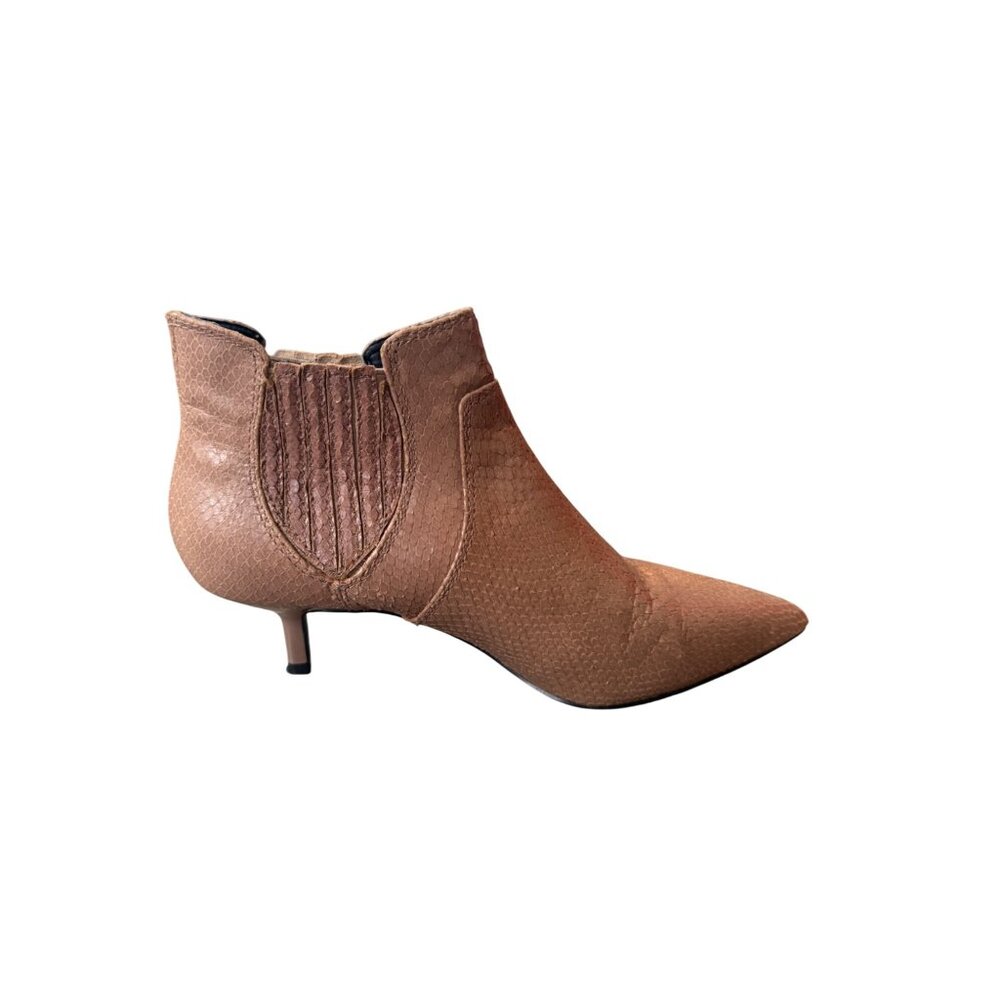 Rebecca Minkoff Deina Too Pointed Toe Bootie Boots Size 9.5 Leather Slip On - Picture 5 of 8